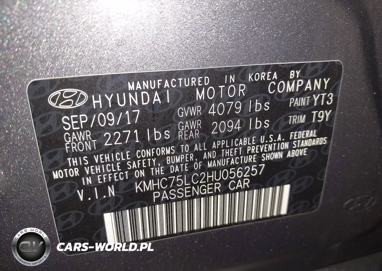 2017 Hyundai Ioniq Hybrid Sel VIN:KMHC75LC2HU056257 - 9