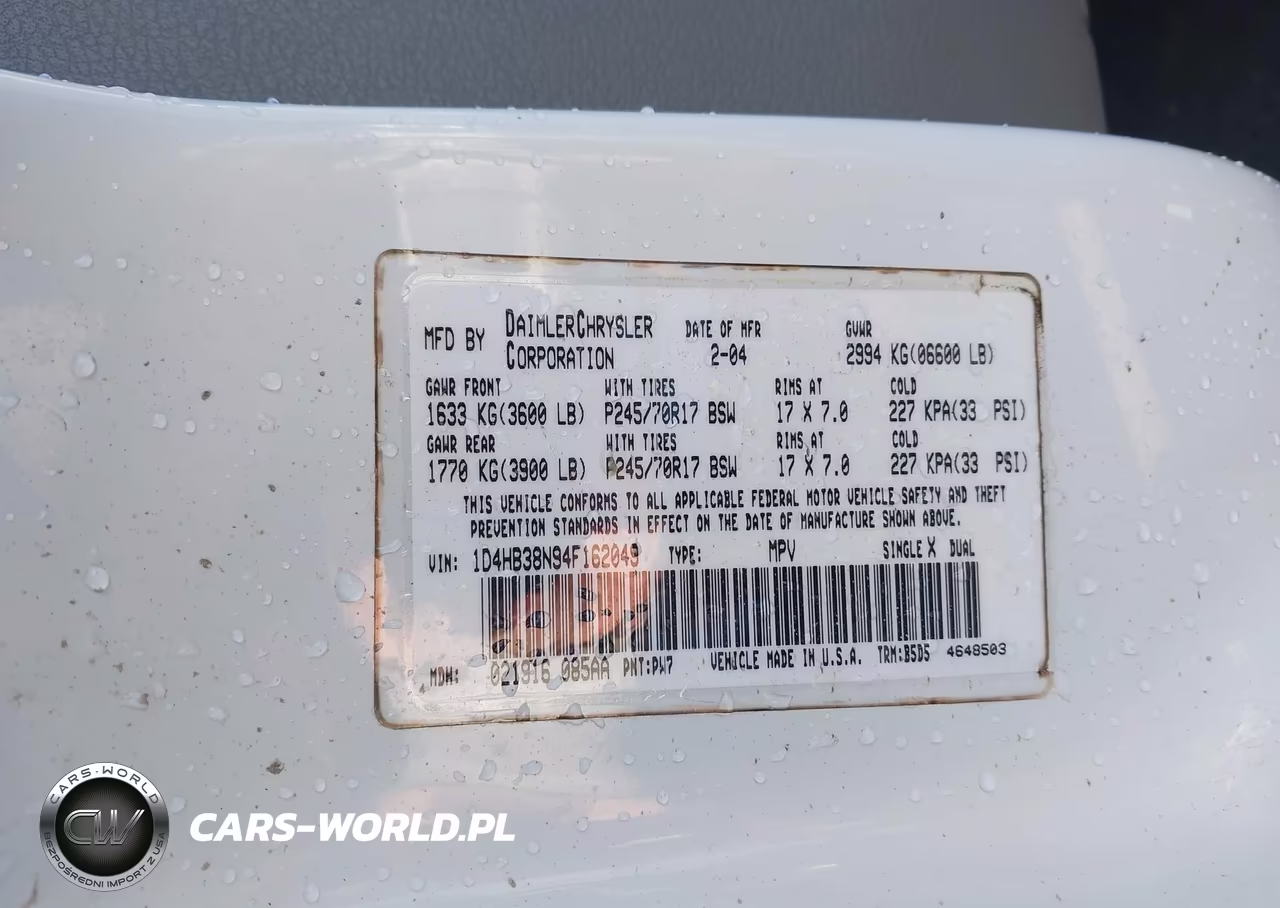 2004 Dodge Durango St VIN:1D4HB38N94F162049 - 9