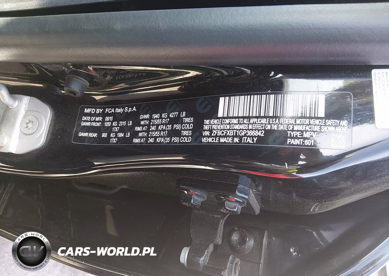 2016 Fiat 500X Easy VIN:ZFBCFXBT1GP366842 - 9