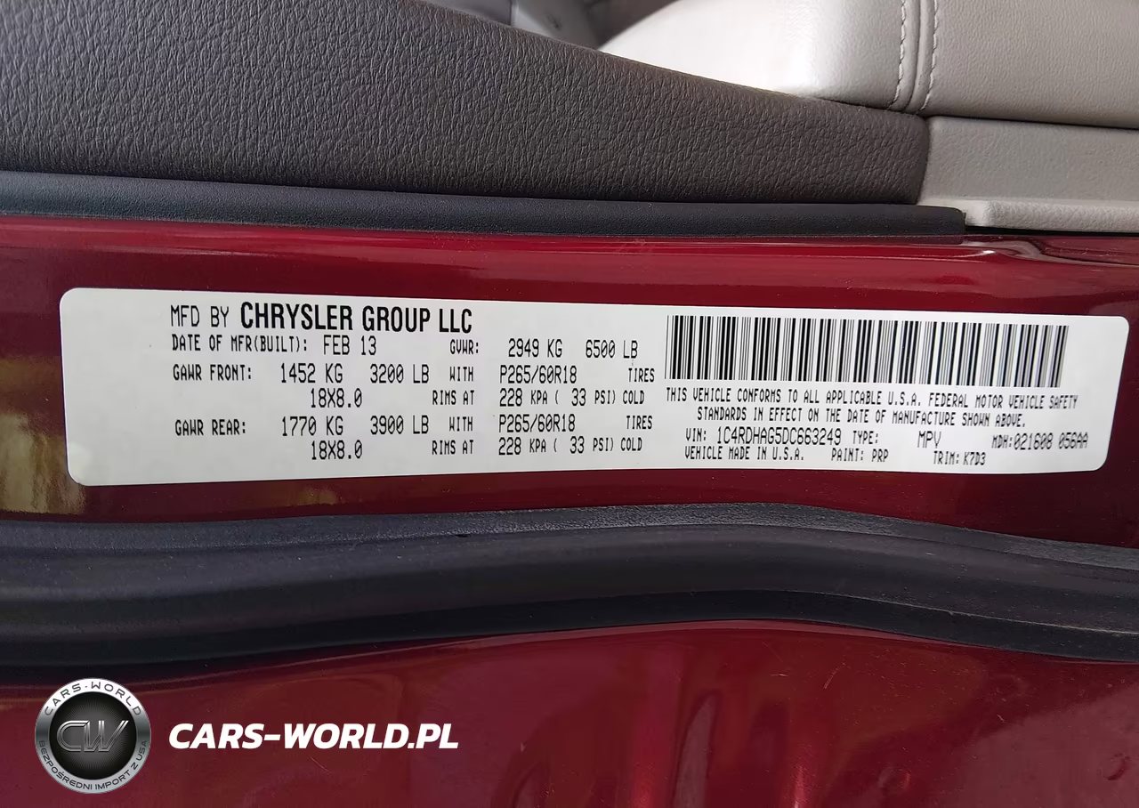 2013 Dodge Durango Sxt VIN:1C4RDHAG5DC663249 - 9