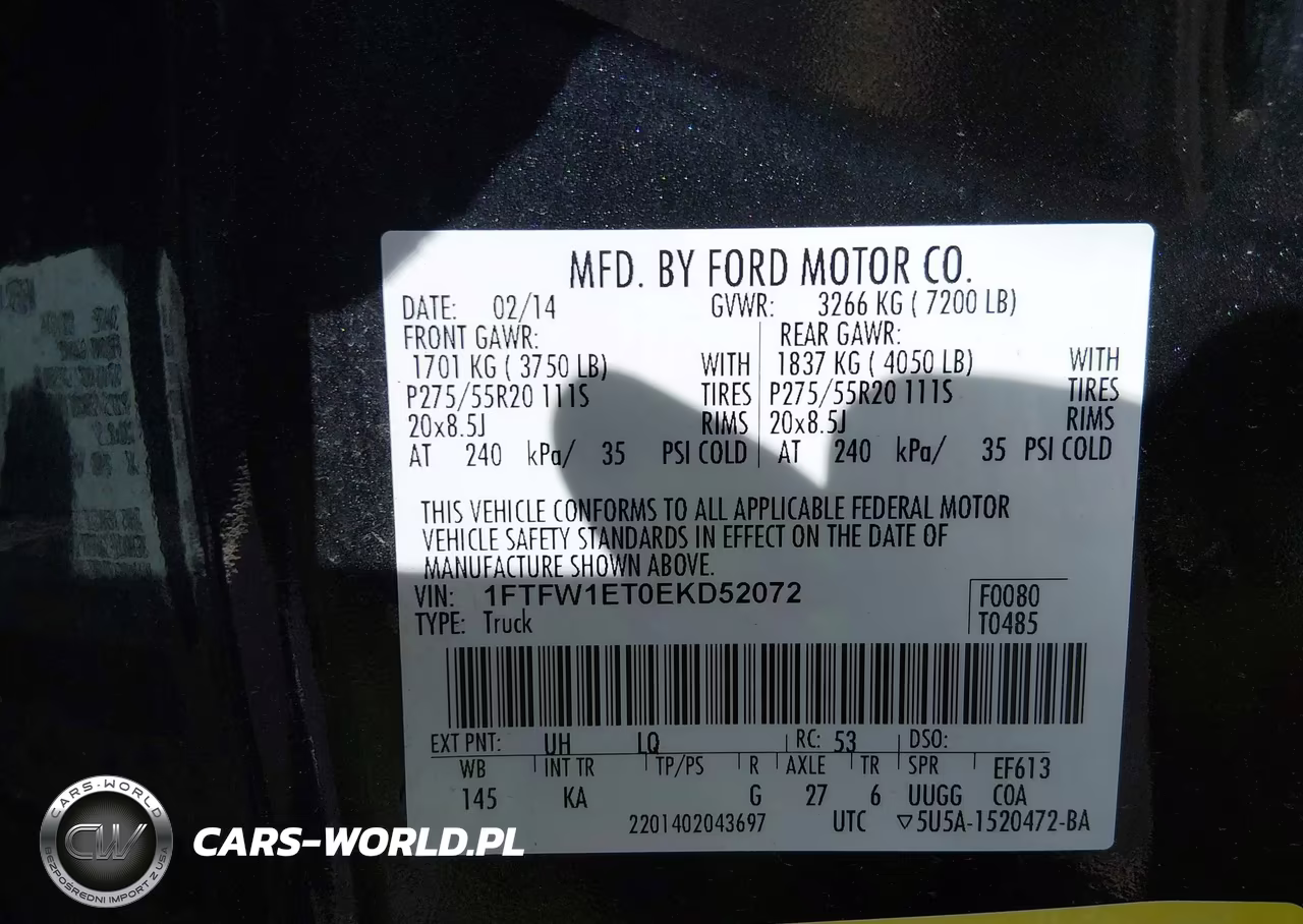 2014 Ford F150 Supercrew VIN:1FTFW1ET0EKD52072 - 9