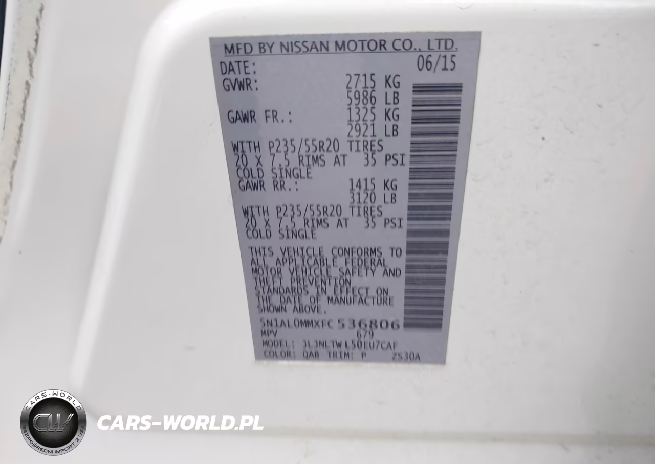 2015 Infiniti Qx60 VIN:5N1AL0MMXFC536806 - 9