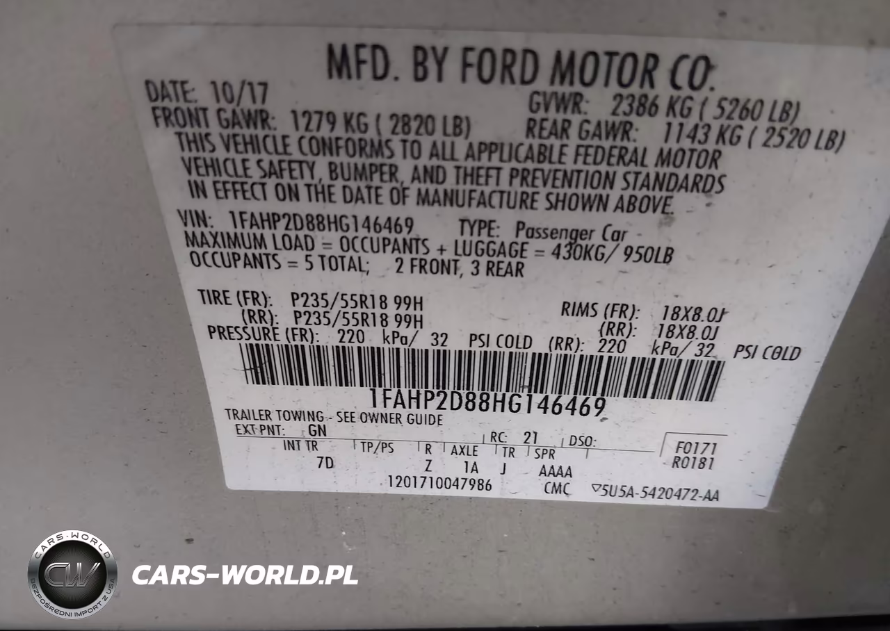 2017 Ford Taurus Se VIN:1FAHP2D88HG146469 - 9