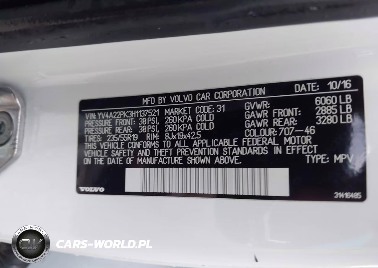 2017 Volvo Xc90 T6 Momentum VIN:YV4A22PK3H1137521 - 9
