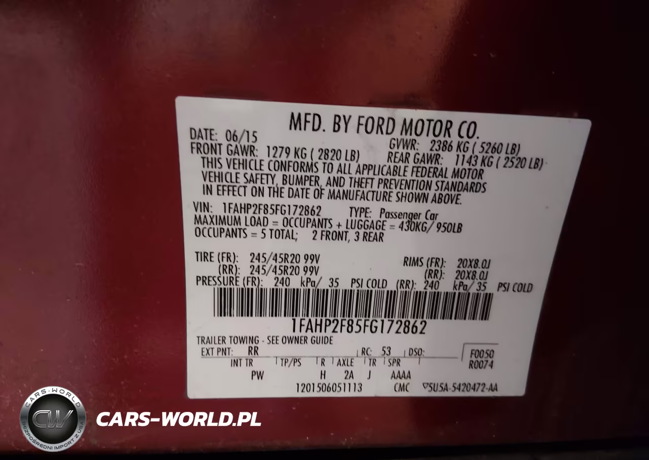 2015 Ford Taurus Limited VIN:1FAHP2F85FG172862 - 9