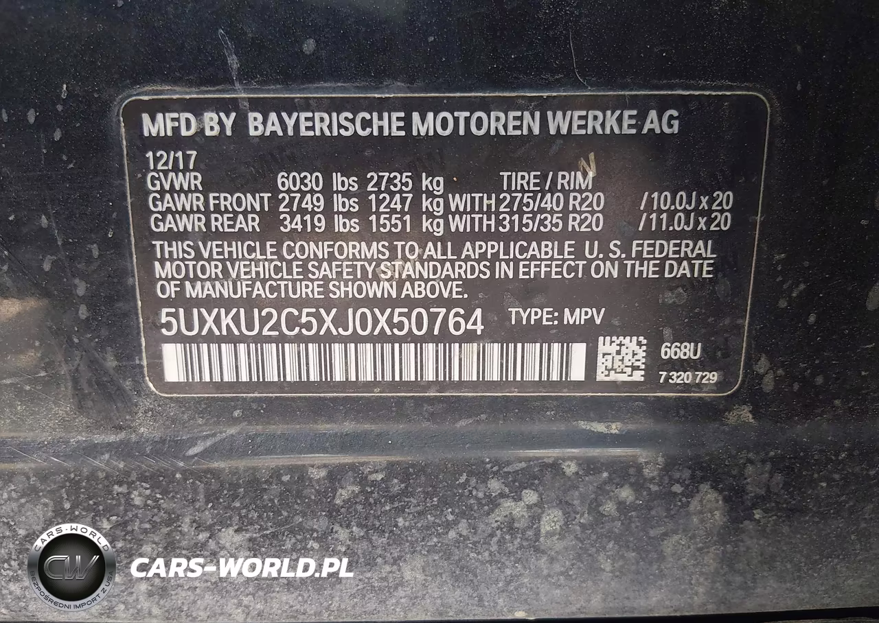 2018 BMW X6 xDrive35I VIN:5UXKU2C5XJ0X50764 - 9