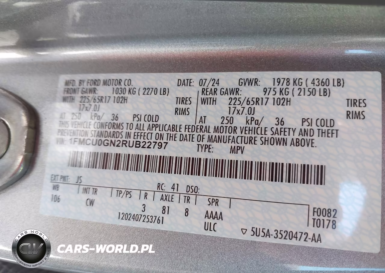 2024 Ford Escape Active VIN:1FMCU0GN2RUB22797 - 9