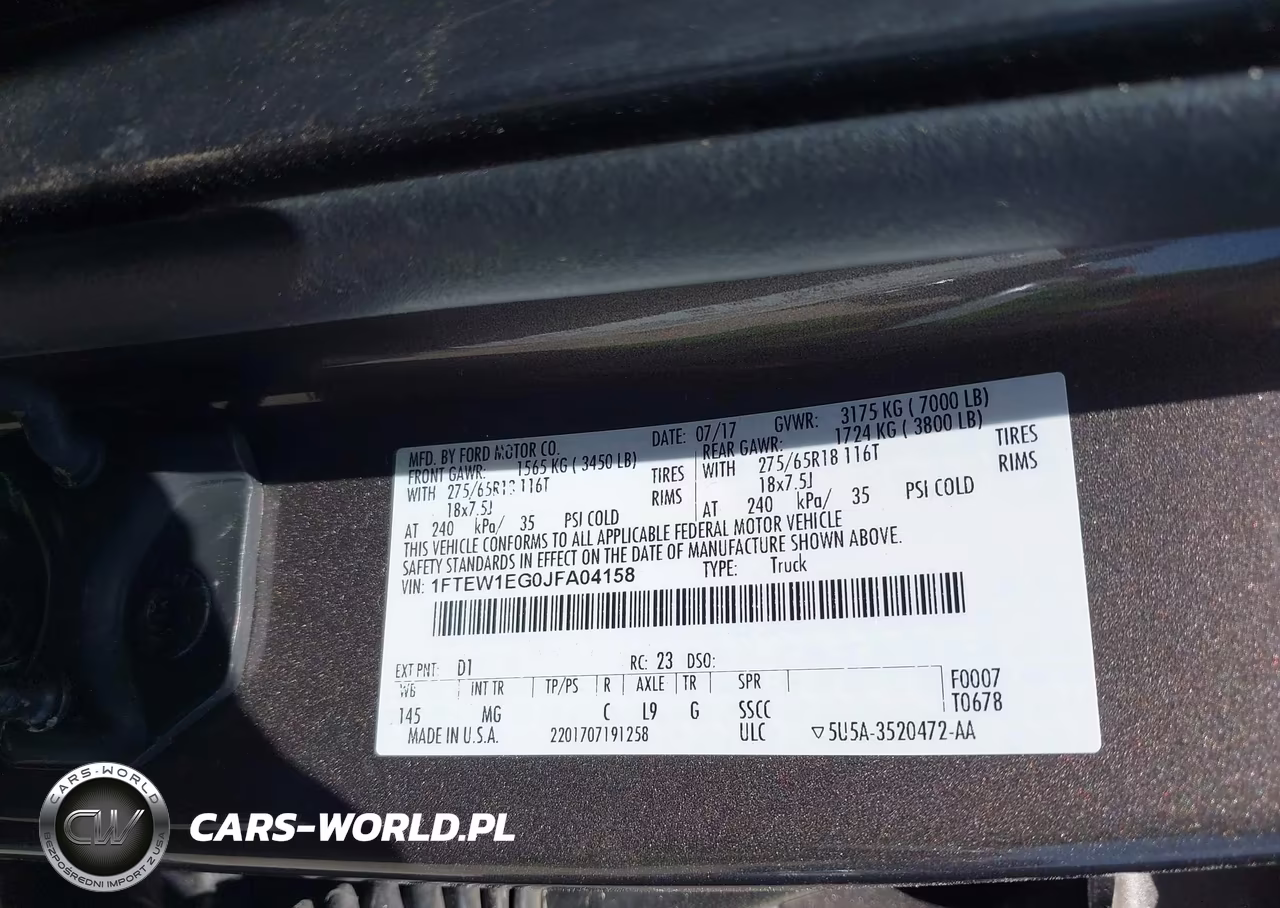 2018 Ford F-150 Xlt VIN:1FTEW1EG0JFA04158 - 9