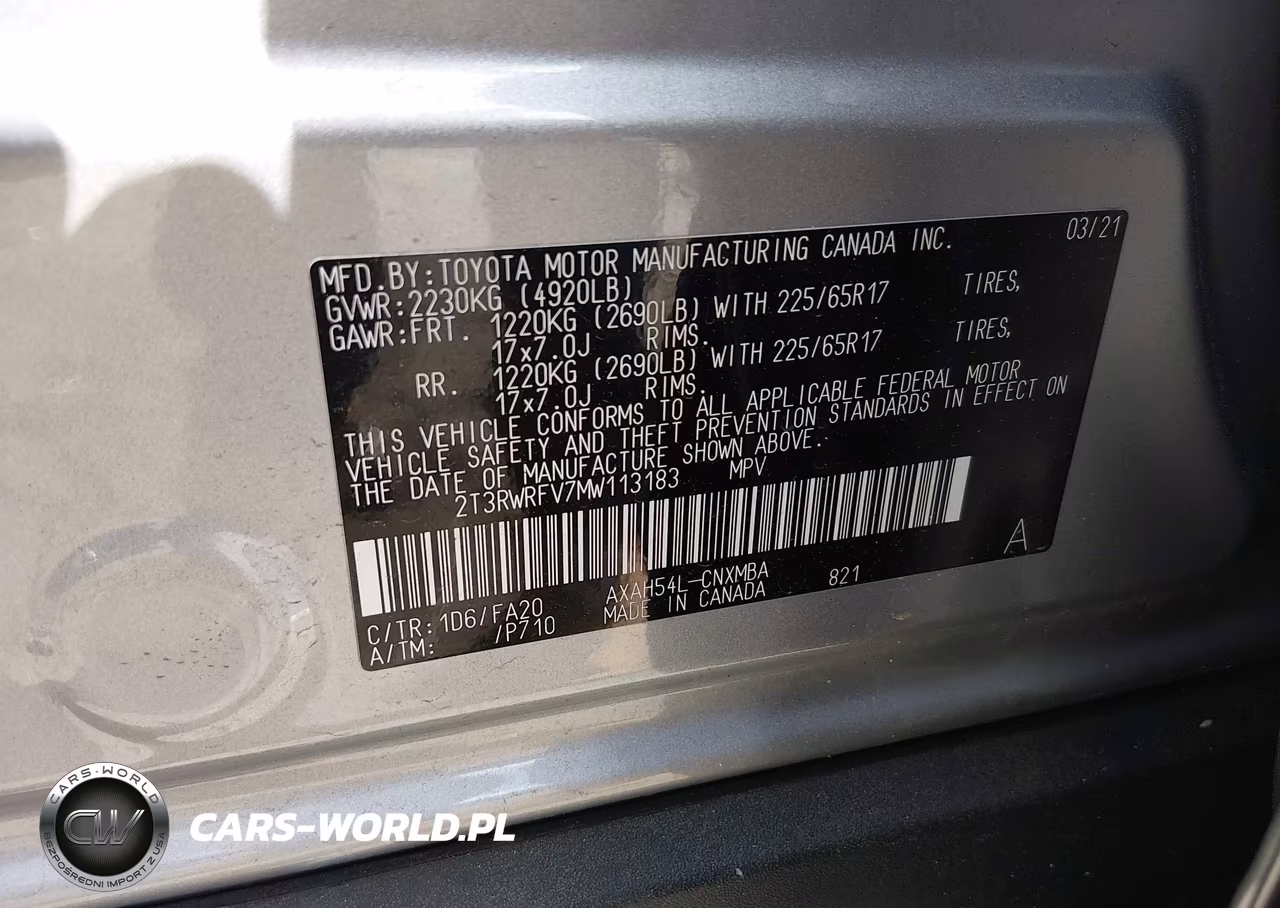 2021 Toyota Rav4 Hybrid Xle VIN:2T3RWRFV7MW113183 - 9