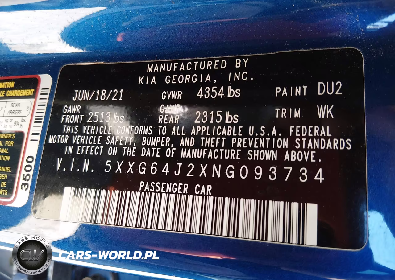 2022 Kia K5 Gt-Line VIN:5XXG64J2XNG093734 - 9