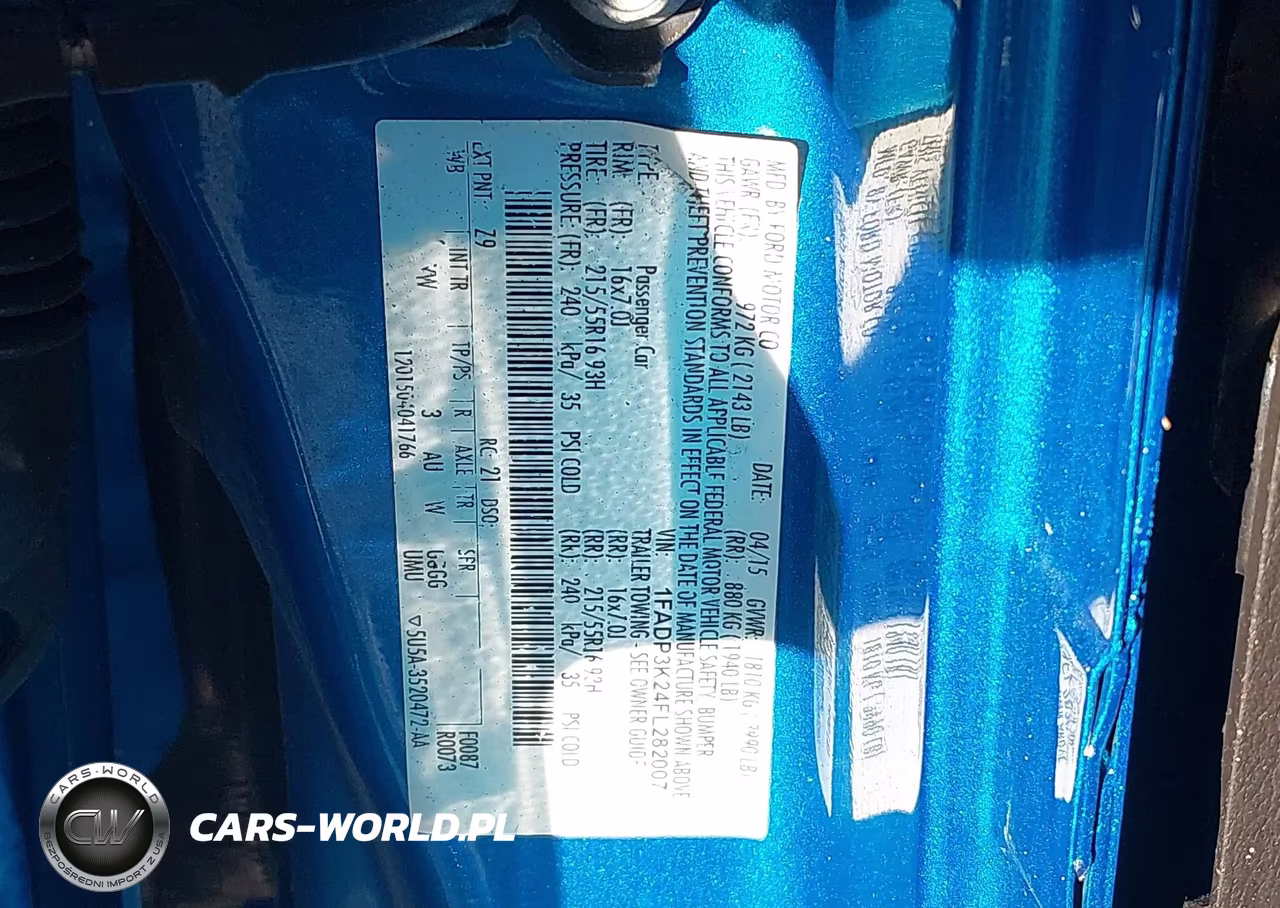 2015 Ford Focus Se VIN:1FADP3K24FL282007 - 9
