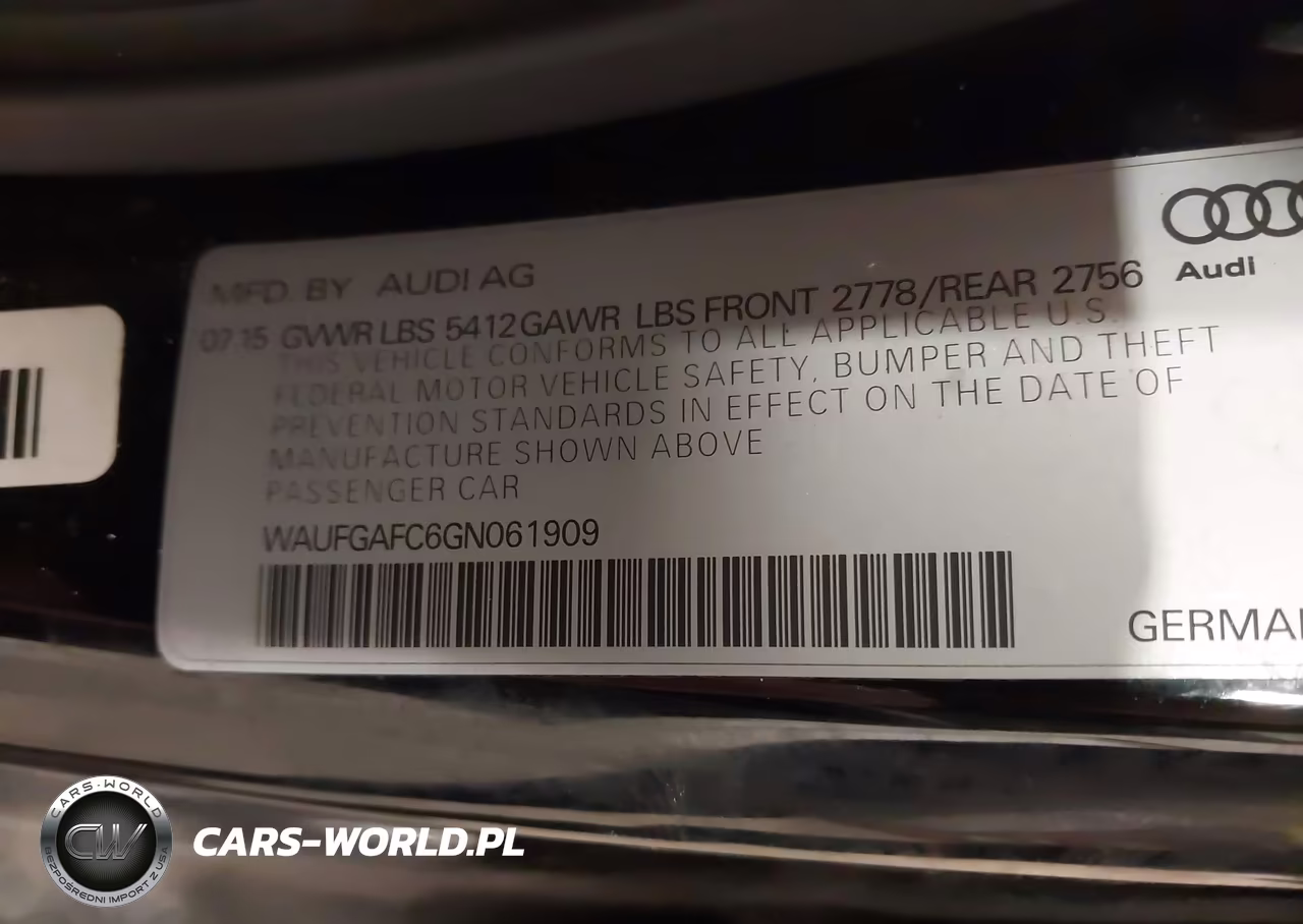 2016 Audi A6 3.0T Premium Plus VIN:WAUFGAFC6GN061909 - 9