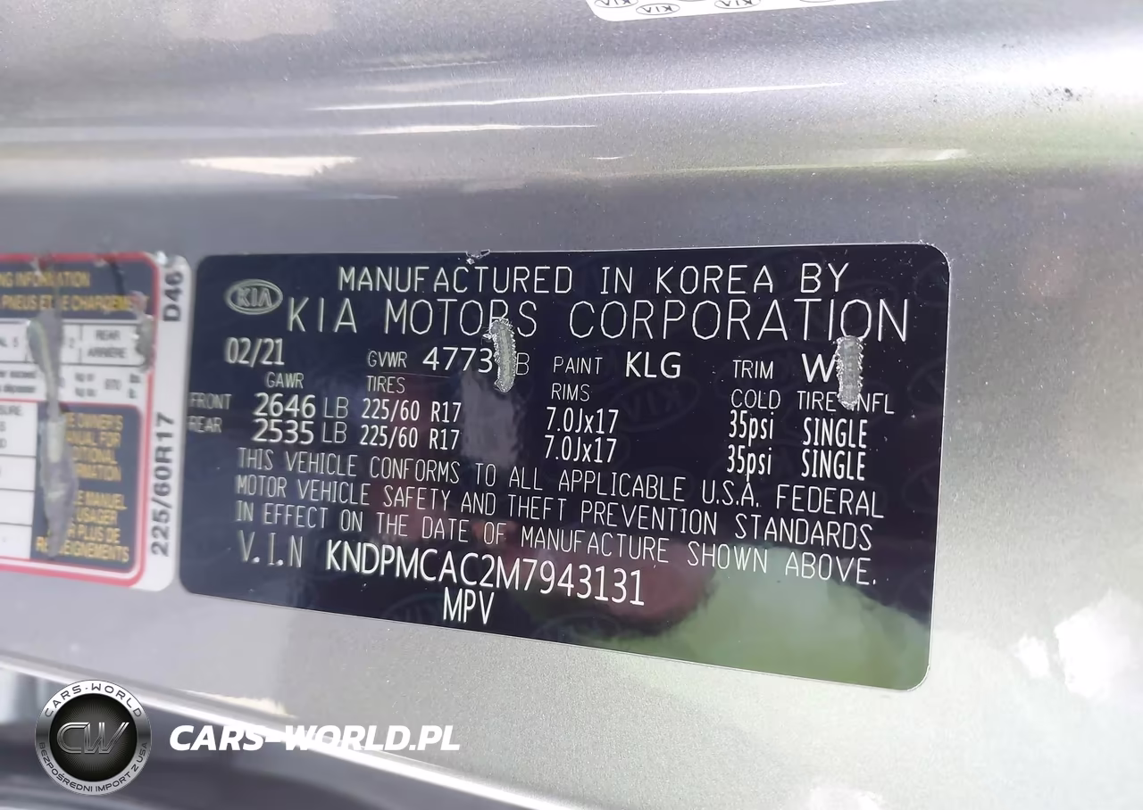 2021 Kia Sportage Lx VIN:KNDPMCAC2M7943131 - 9