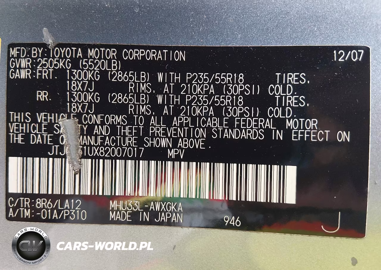 2008 Lexus Rx 400H VIN:JTJGW31UX82007017 - 9