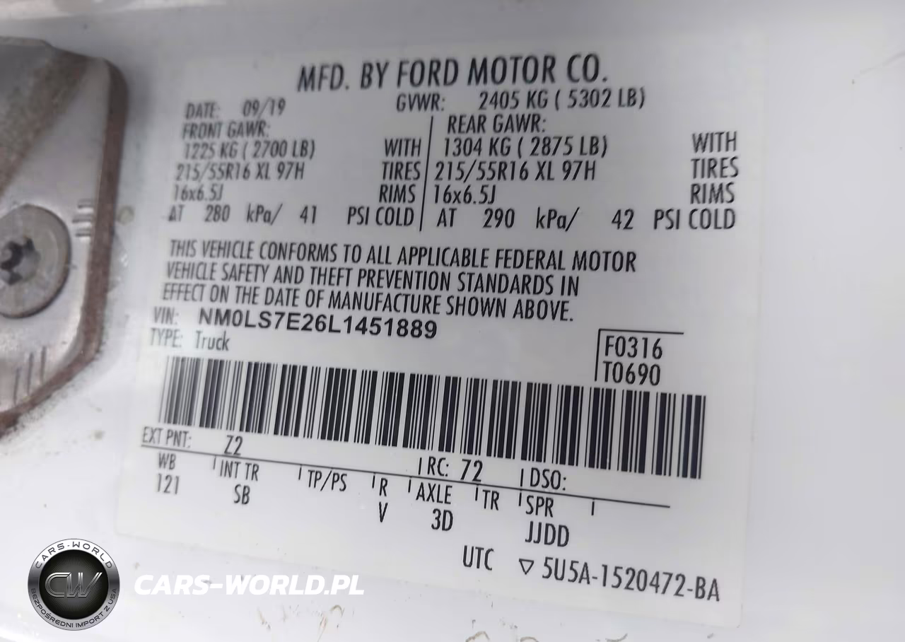 2020 Ford Transit Connect Xl VIN:NM0LS7E26L1451889 - 9