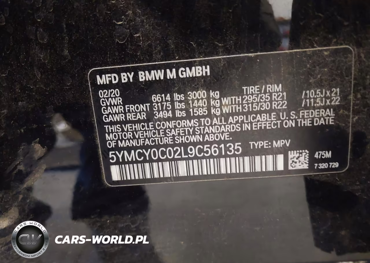 2020 BMW X6 M Competition VIN:5YMCY0C02L9C56135 - 9