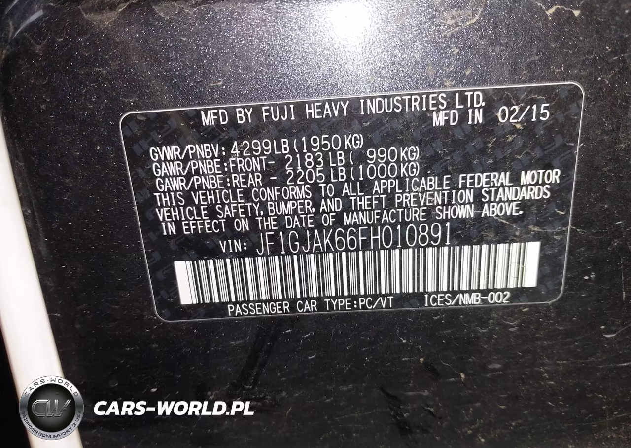 2015 Subaru Impreza 2.0I Premium VIN:JF1GJAK66FH010891 - 9