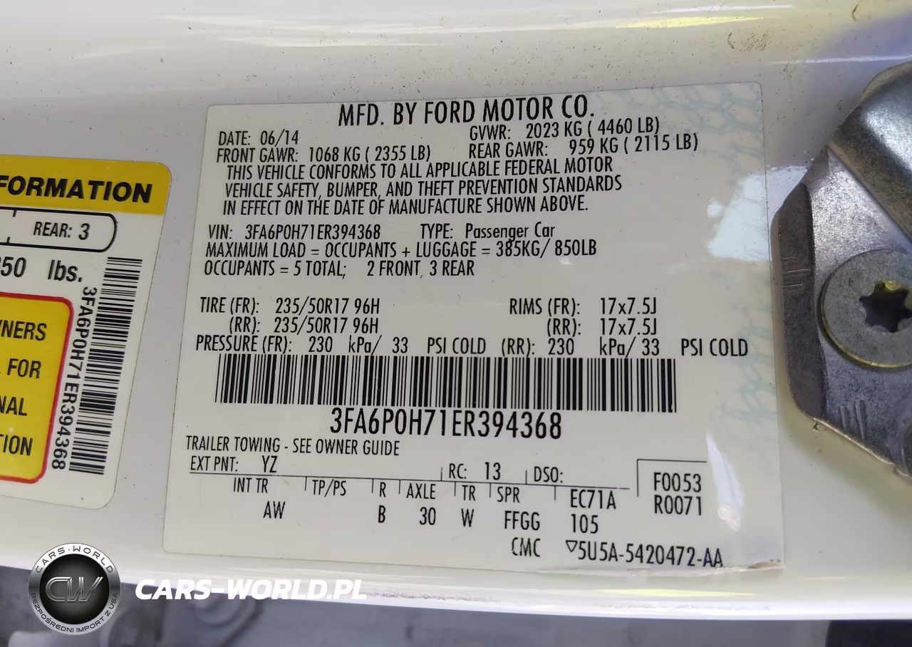 2014 Ford Fusion Se VIN:3FA6P0H71ER394368 - 9