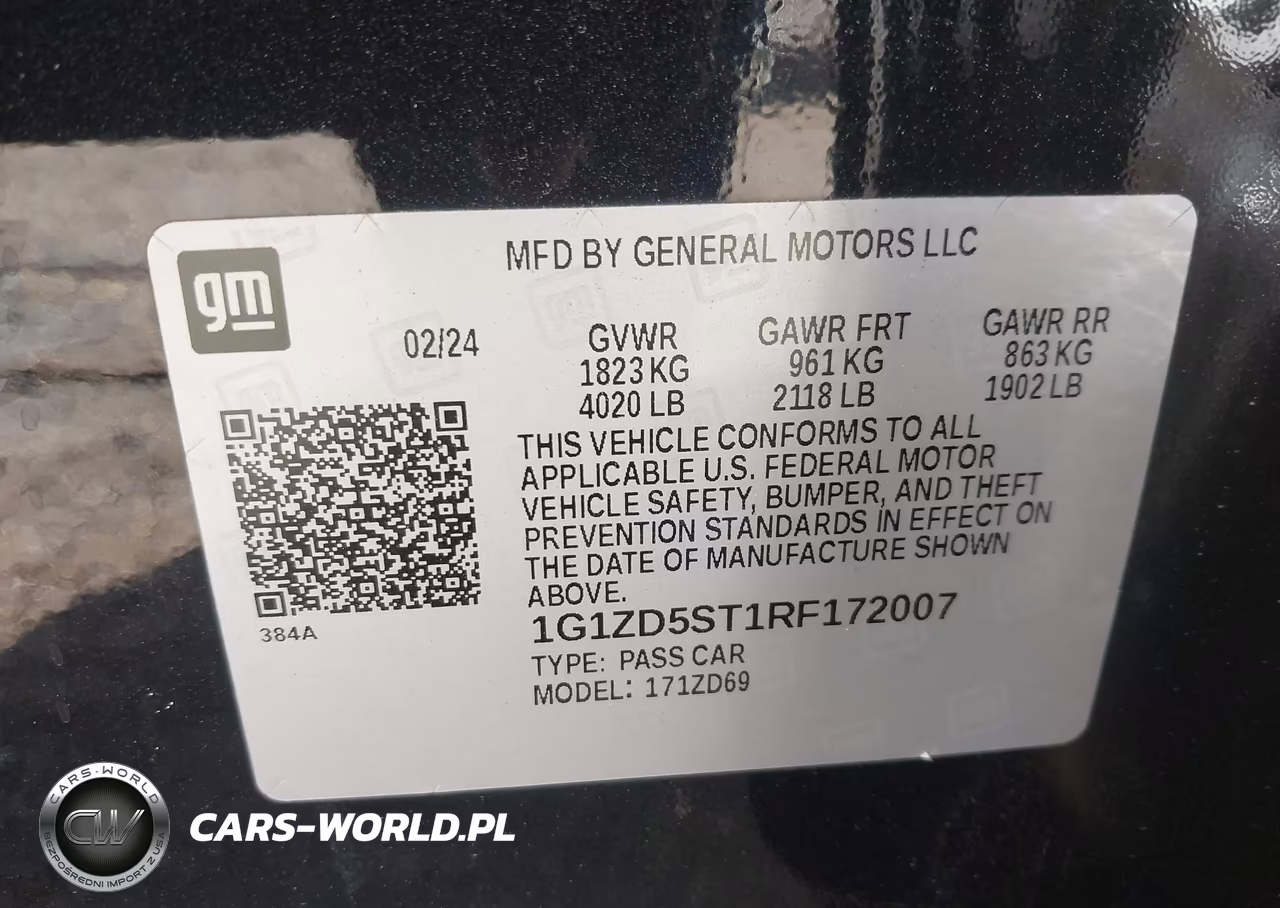 2024 Chevrolet Malibu Fwd 1Lt VIN:1G1ZD5ST1RF172007 - 9