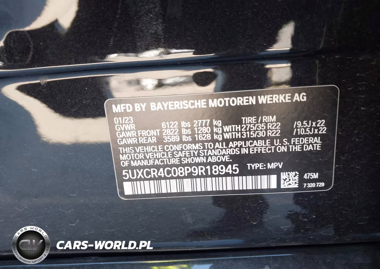 2023 BMW X5 Sdrive40I VIN:5UXCR4C08P9R18945 - 9