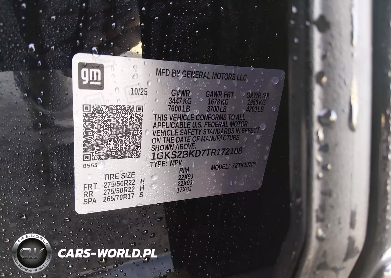 2026 GMC Yukon 4Wd Elevation VIN:1GKS2BKD7TR172108 - 9