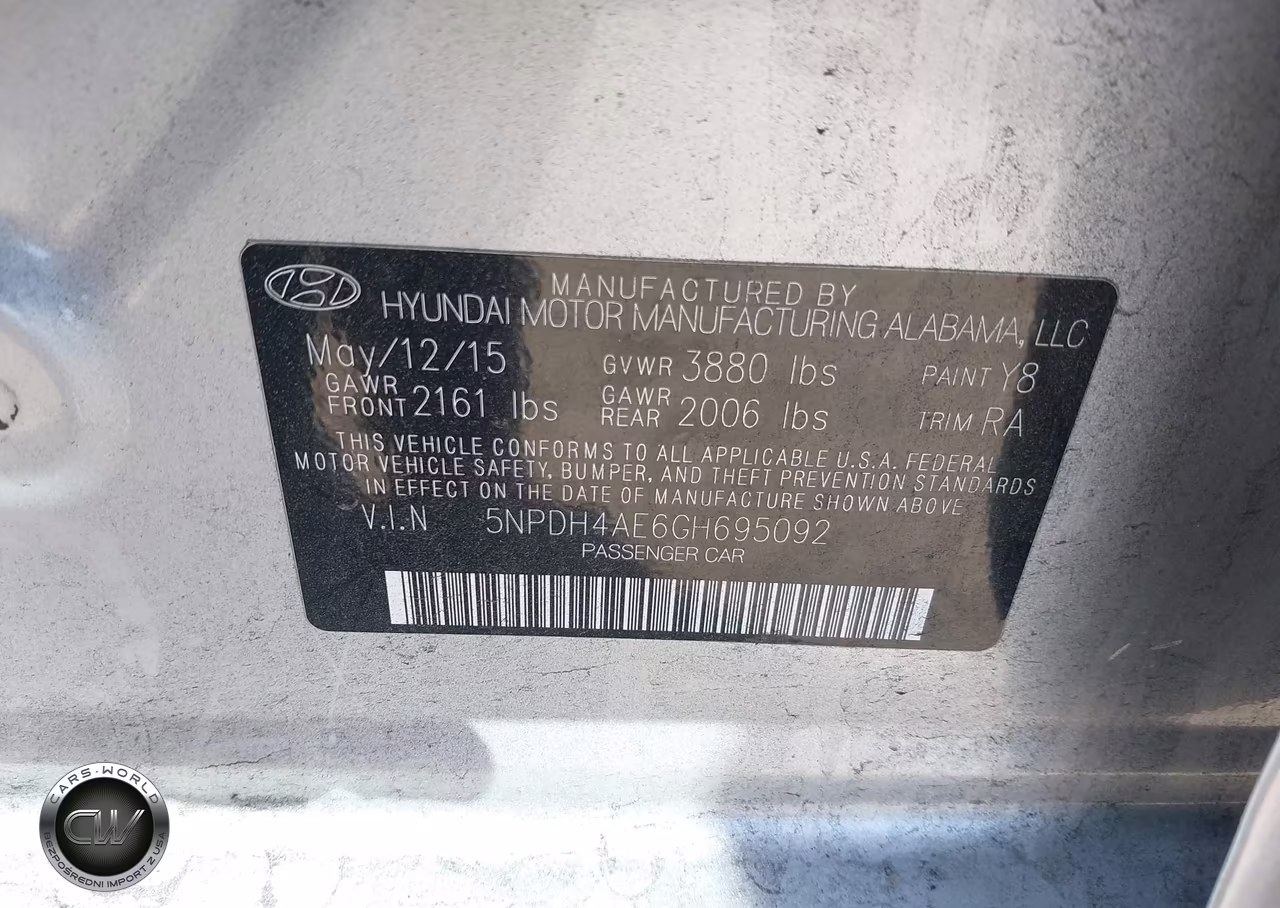 2016 Hyundai Elantra Se VIN:5NPDH4AE6GH695092 - 9