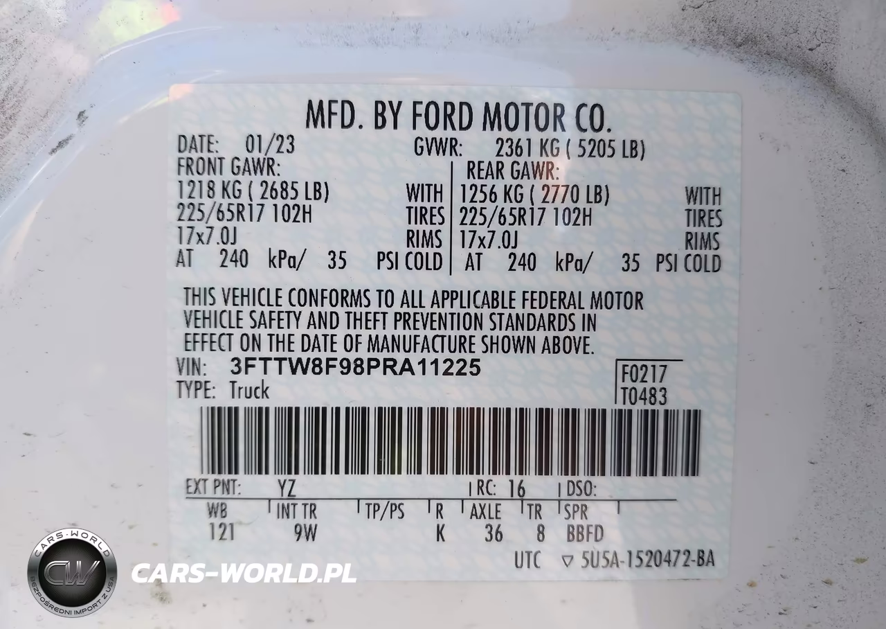 2023 Ford Maverick Xl VIN:3FTTW8F98PRA11225 - 9