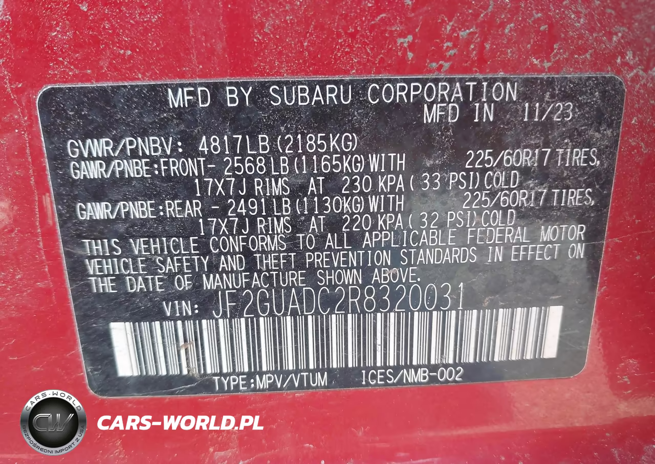 2024 Subaru Crosstrek Premium VIN:JF2GUADC2R8320031 - 9