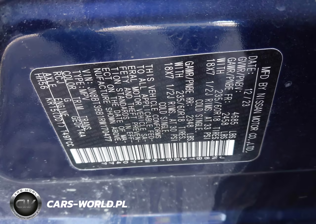 2024 Nissan Rogue Sv Intelligent Awd VIN:JN8BT3BB1RW170477 - 9