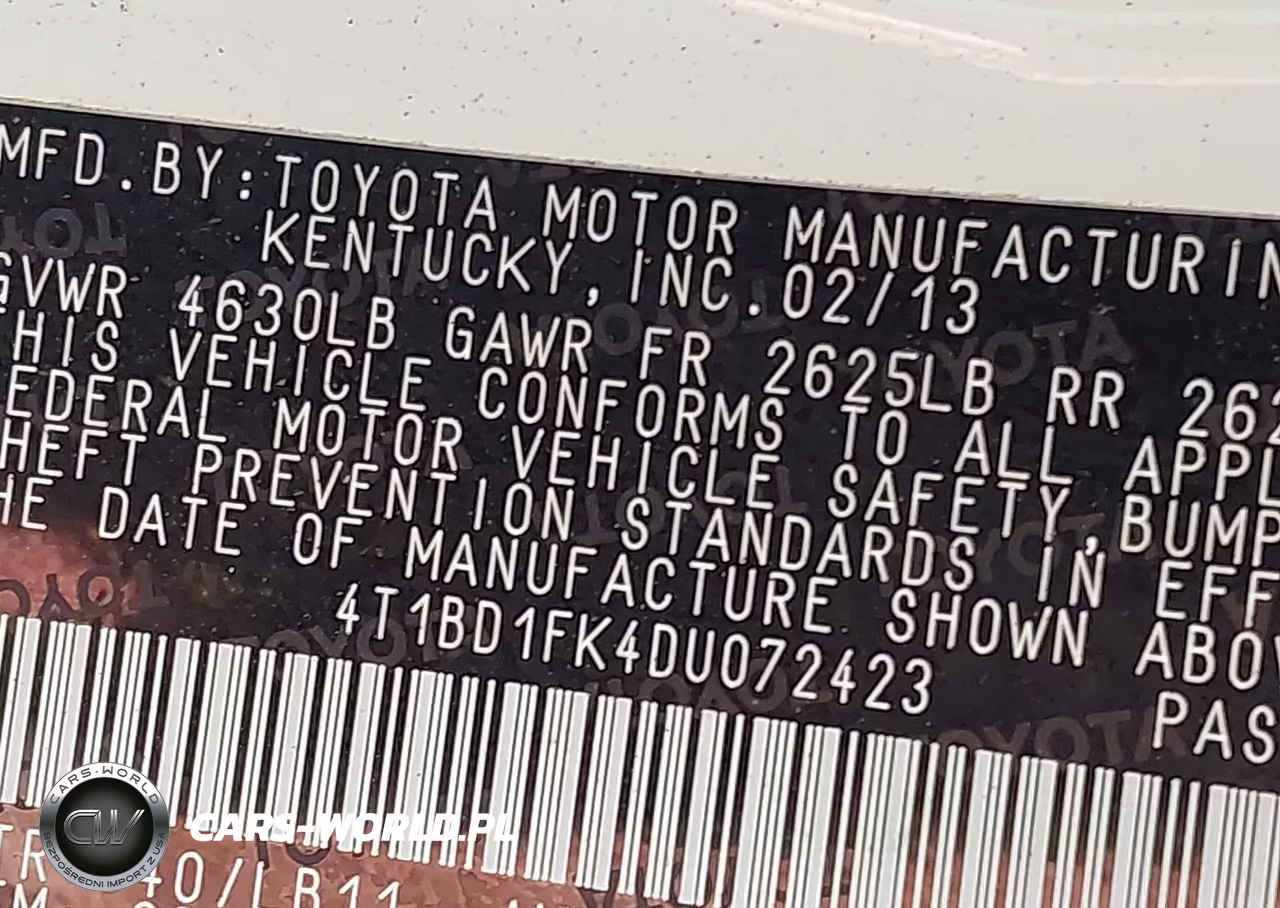 2013 Toyota Camry Hybrid Xle VIN:4T1BD1FK4DU072423 - 9