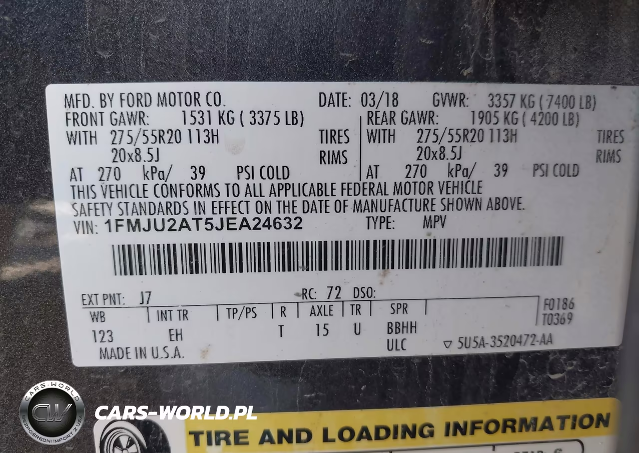 2018 Ford Expedition Limited VIN:1FMJU2AT5JEA24632 - 9