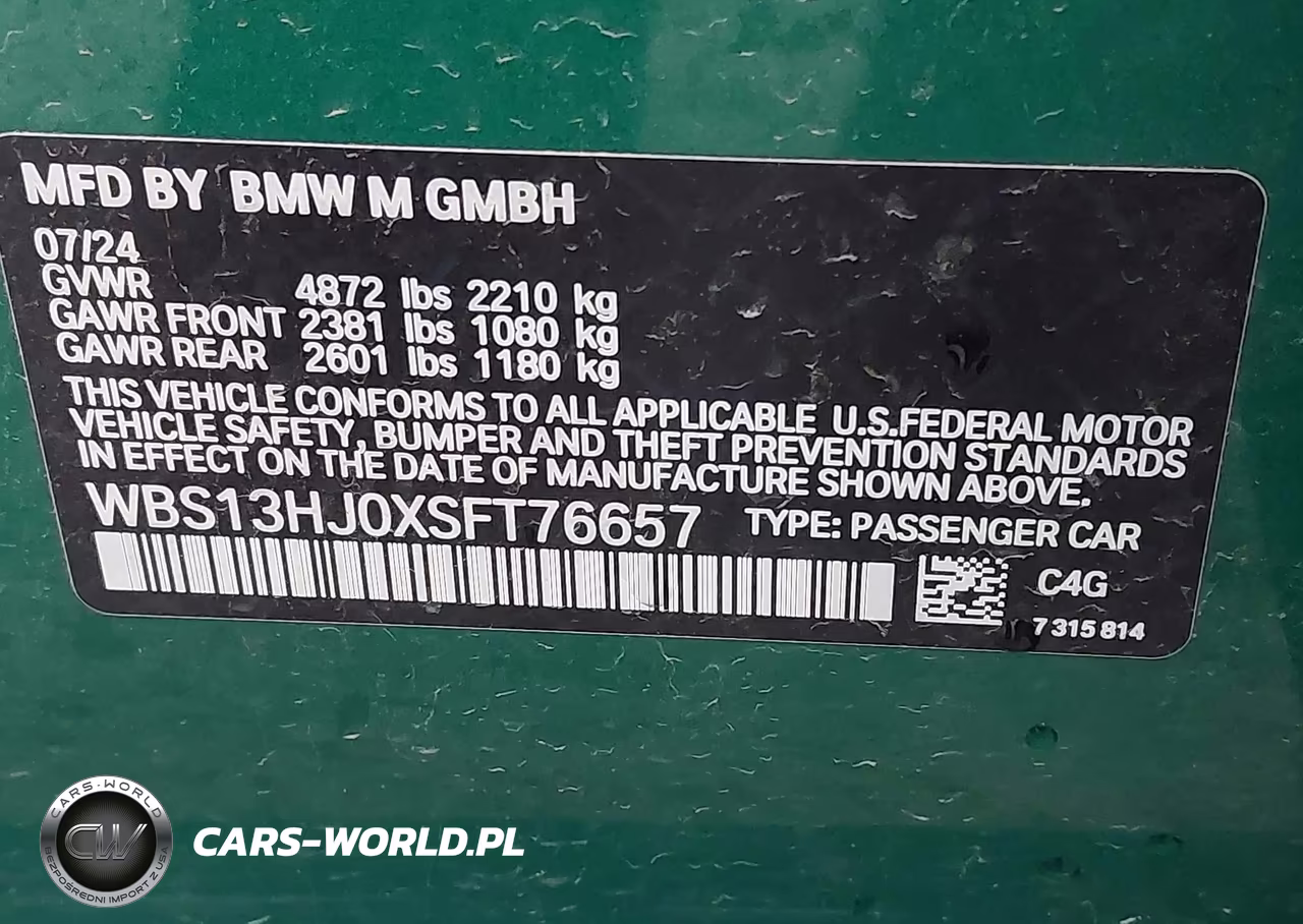 2025 BMW M3 VIN:WBS13HJ0XSFT76657 - 9