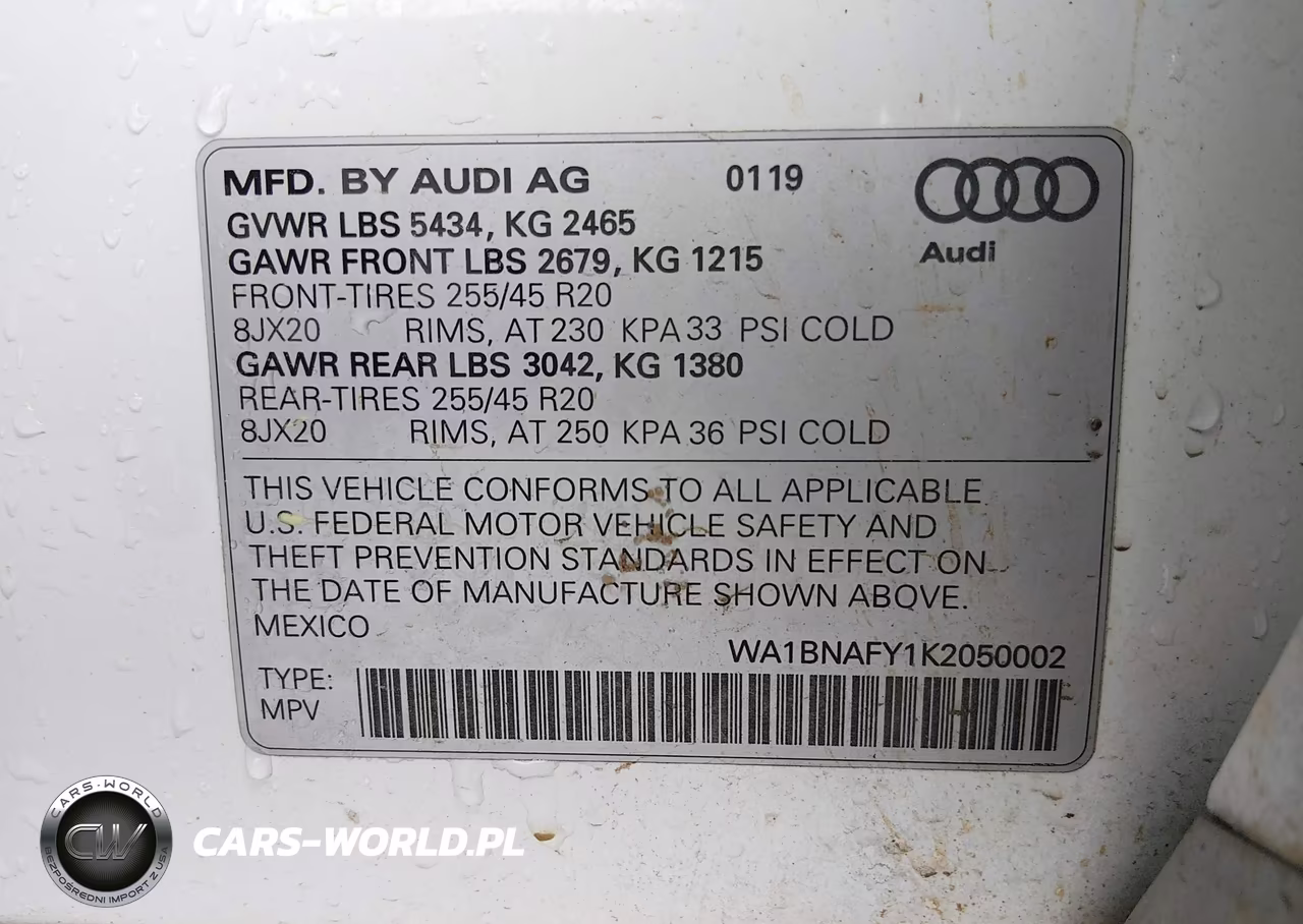 2019 Audi Q5 45 Premium VIN:WA1BNAFY1K2050002 - 9