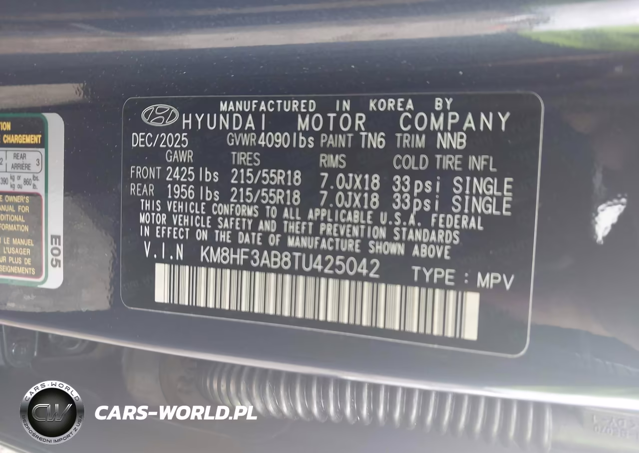 2026 Hyundai Kona Sel Sport VIN:KM8HF3AB8TU425042 - 9