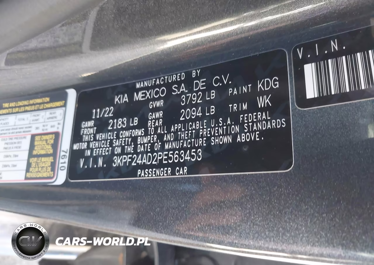 2023 Kia Forte Lxs VIN:3KPF24AD2PE563453 - 8