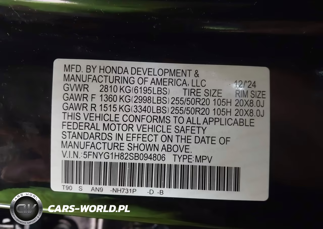 2025 Honda Pilot Elite VIN:5FNYG1H82SB094806 - 9