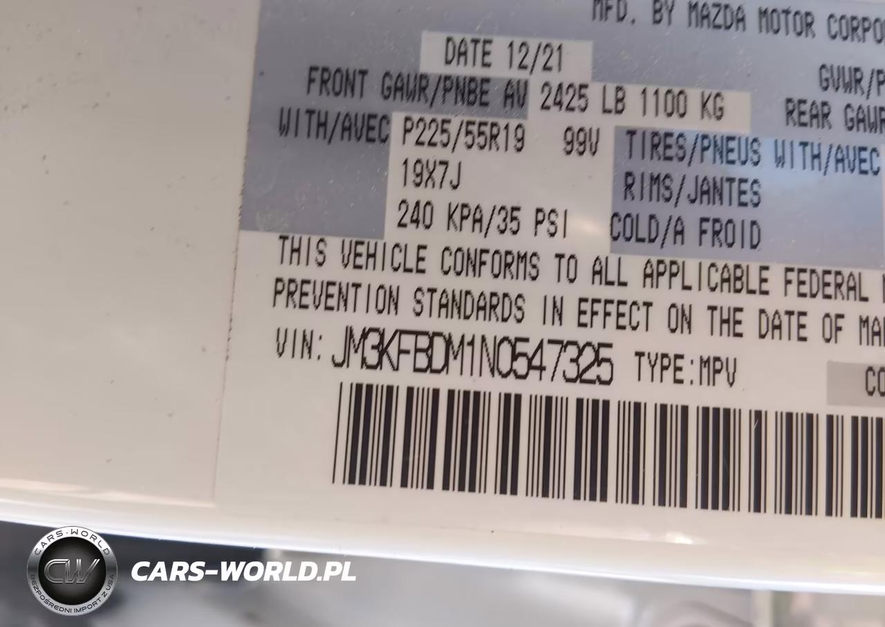 2022 Mazda Cx-5 2.5 S Premium VIN:JM3KFBDM1N0547325 - 9