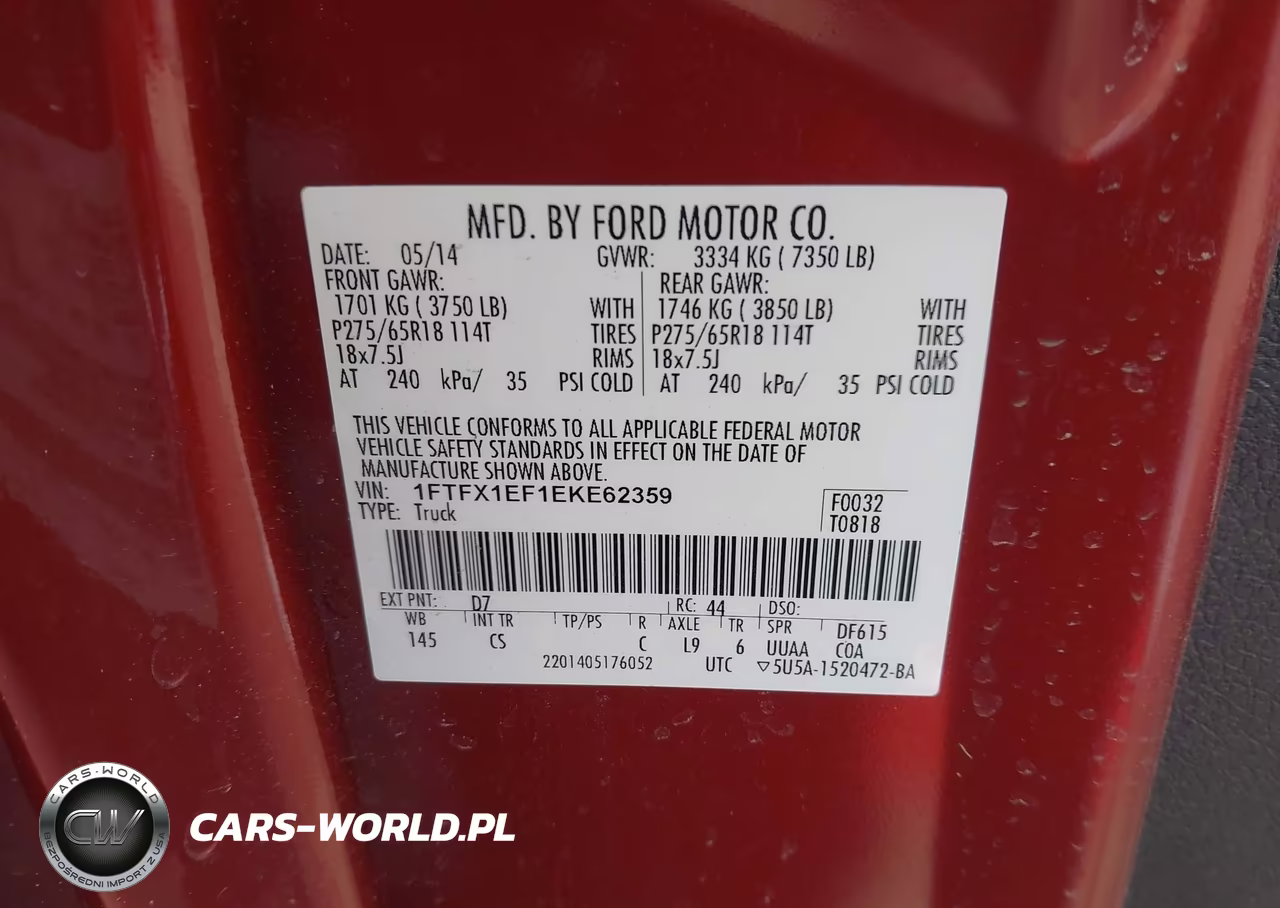 2014 Ford F-150 Stx VIN:1FTFX1EF1EKE62359 - 9
