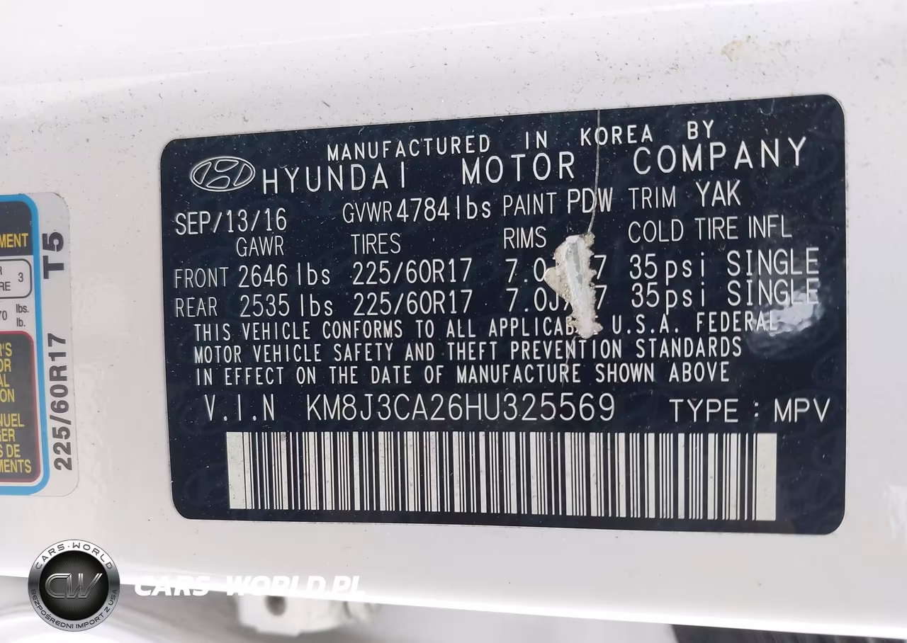 2017 Hyundai Tucson Limited-Sport And Eco-Se VIN:KM8J3CA26HU325569 - 9