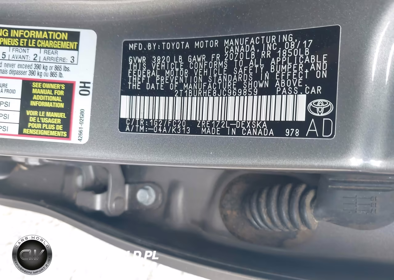2018 Toyota Corolla Se VIN:2T1BURHE8JC969859 - 9