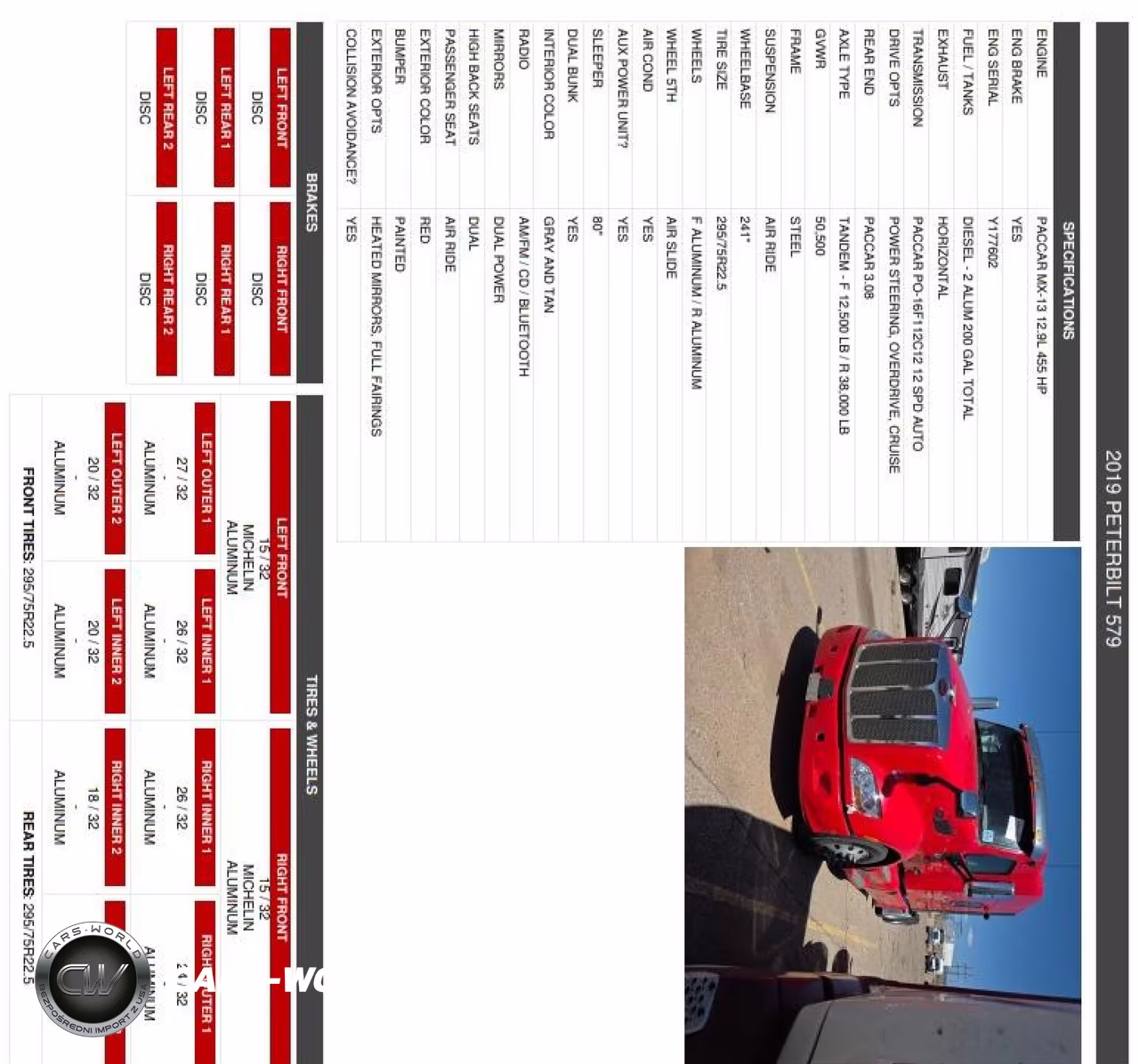 2019 Peterbilt 579 VIN:1XPBDP9X1KD629914 - 13