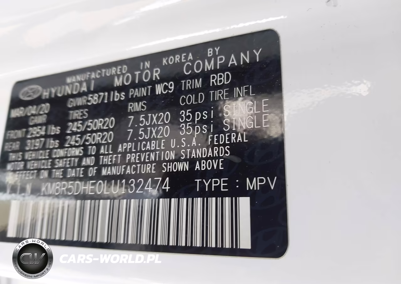 2020 Hyundai Palisade Limited VIN:KM8R5DHE0LU132474 - 9