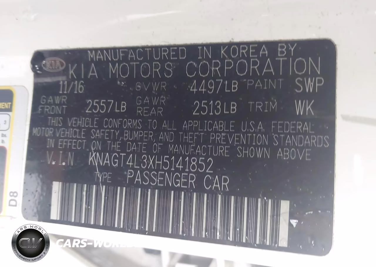 2017 Kia Optima Lx VIN:KNAGT4L3XH5141852 - 9