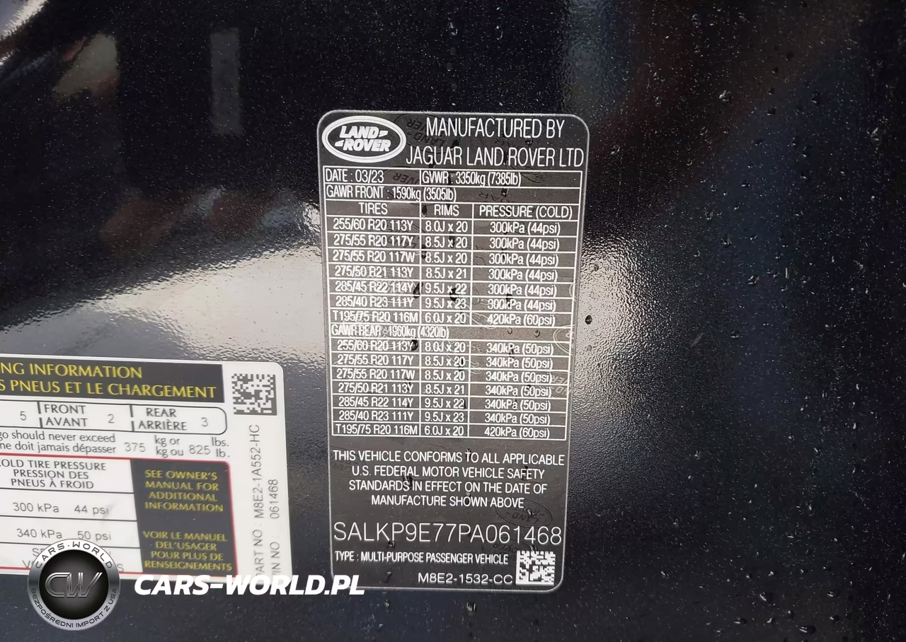 2023 Land Rover Range Rover P530 Se VIN:SALKP9E77PA061468 - 9