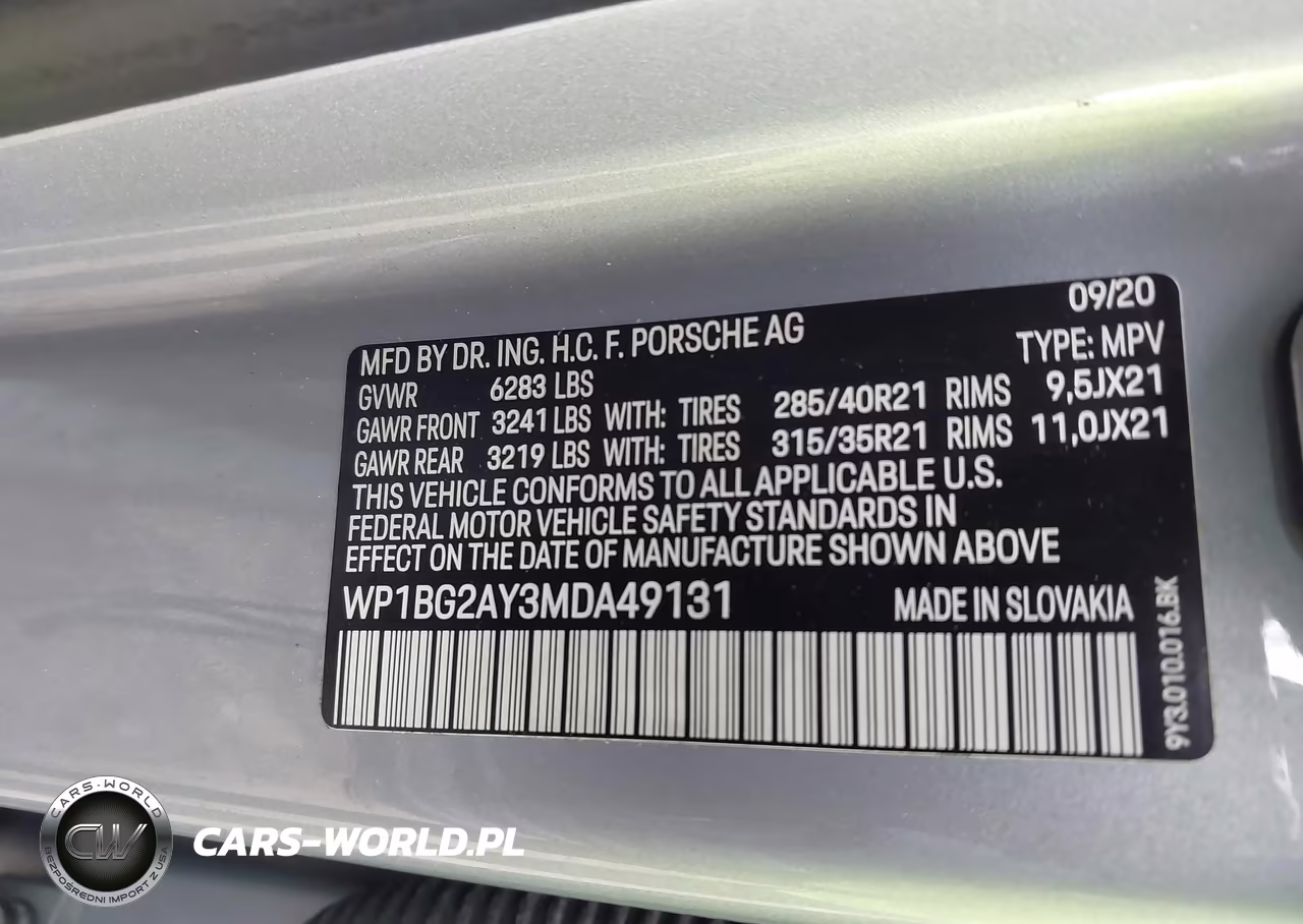 2021 Porsche Cayenne Coupe Gts VIN:WP1BG2AY3MDA49131 - 9