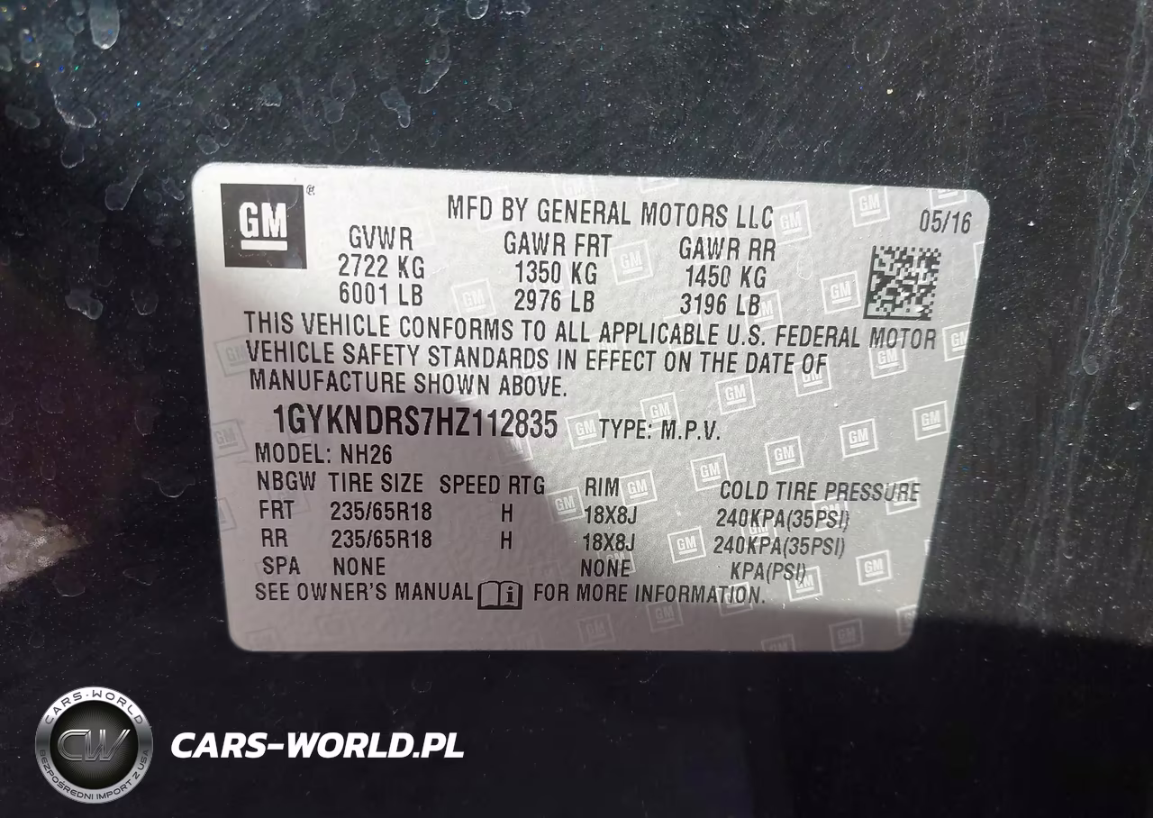 2017 Cadillac Xt5 Luxury VIN:1GYKNDRS7HZ112835 - 9