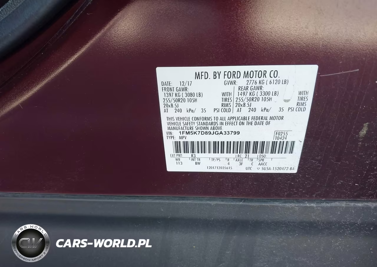 2018 Ford Explorer Xlt VIN:1FM5K7D89JGA33799 - 9