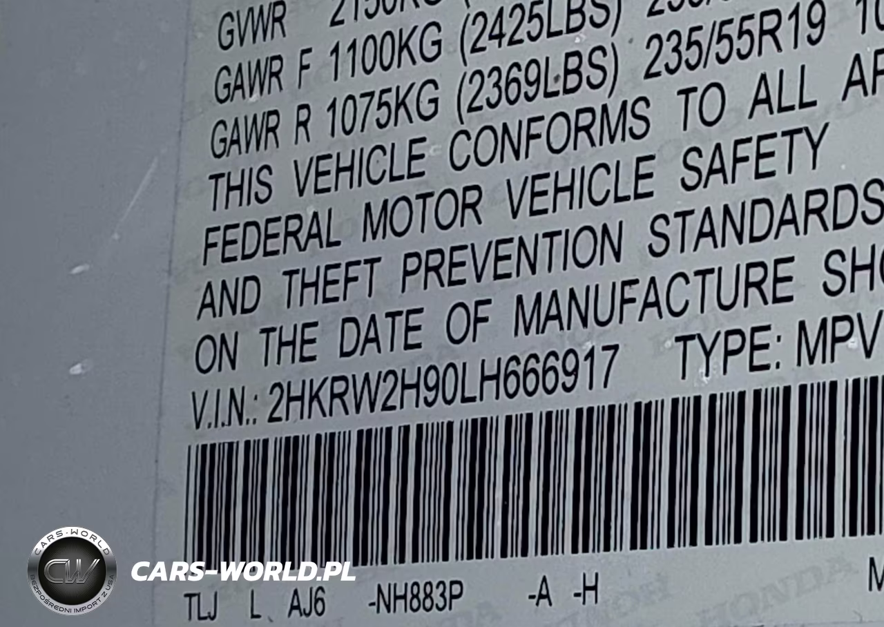 2020 Honda Cr-V Awd Touring VIN:2HKRW2H90LH666917 - 9