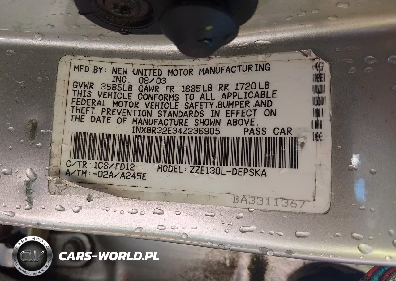 2004 Toyota Corolla S VIN:1NXBR32E34Z236905 - 9