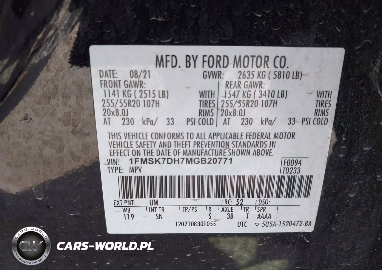 2021 Ford Explorer Xlt VIN:1FMSK7DH7MGB20771 - 9